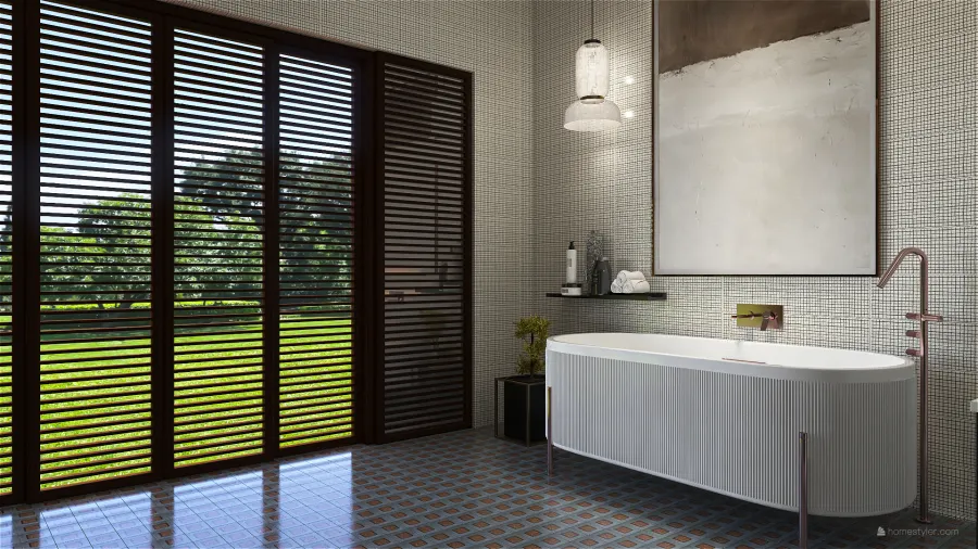 StyleOther Industrial Orange Beige ColorScemeOther Bathroom 3d design renderings