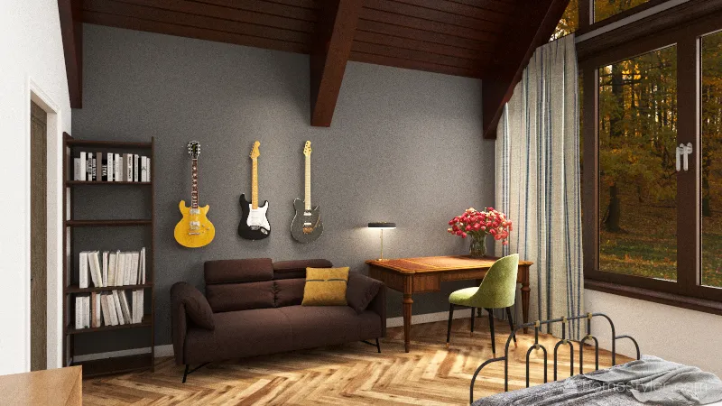 2nd bedroom 3d design renderings