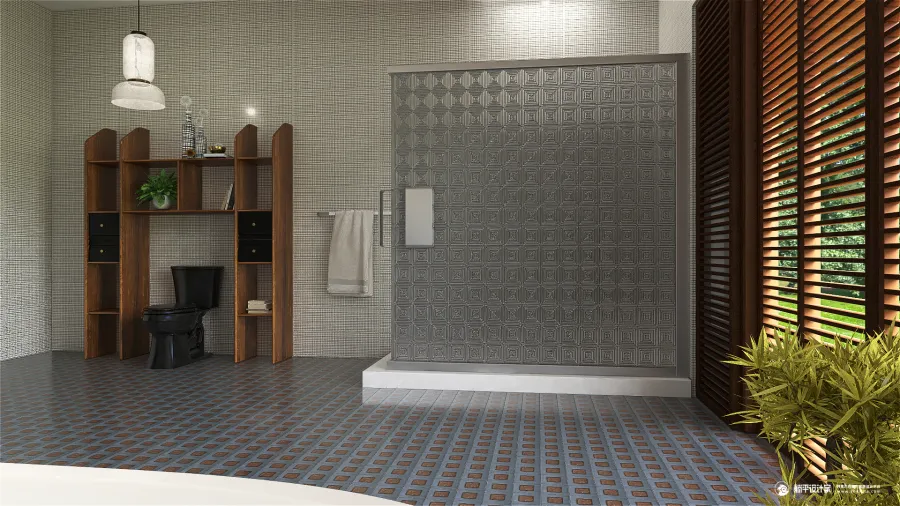 StyleOther Industrial Orange Beige ColorScemeOther Bathroom 3d design renderings