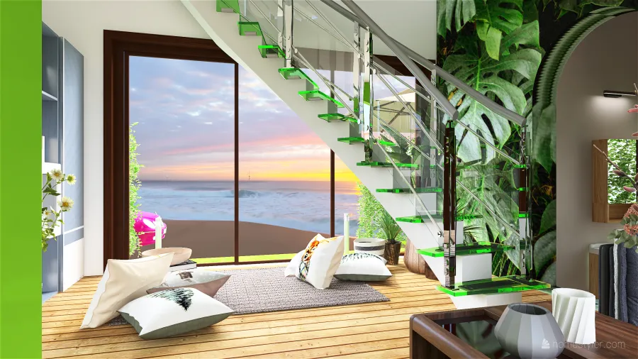 House by the sea 3d design renderings