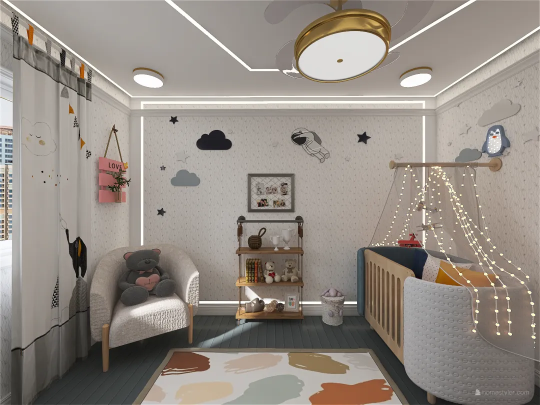 Baby nursery 3d design renderings