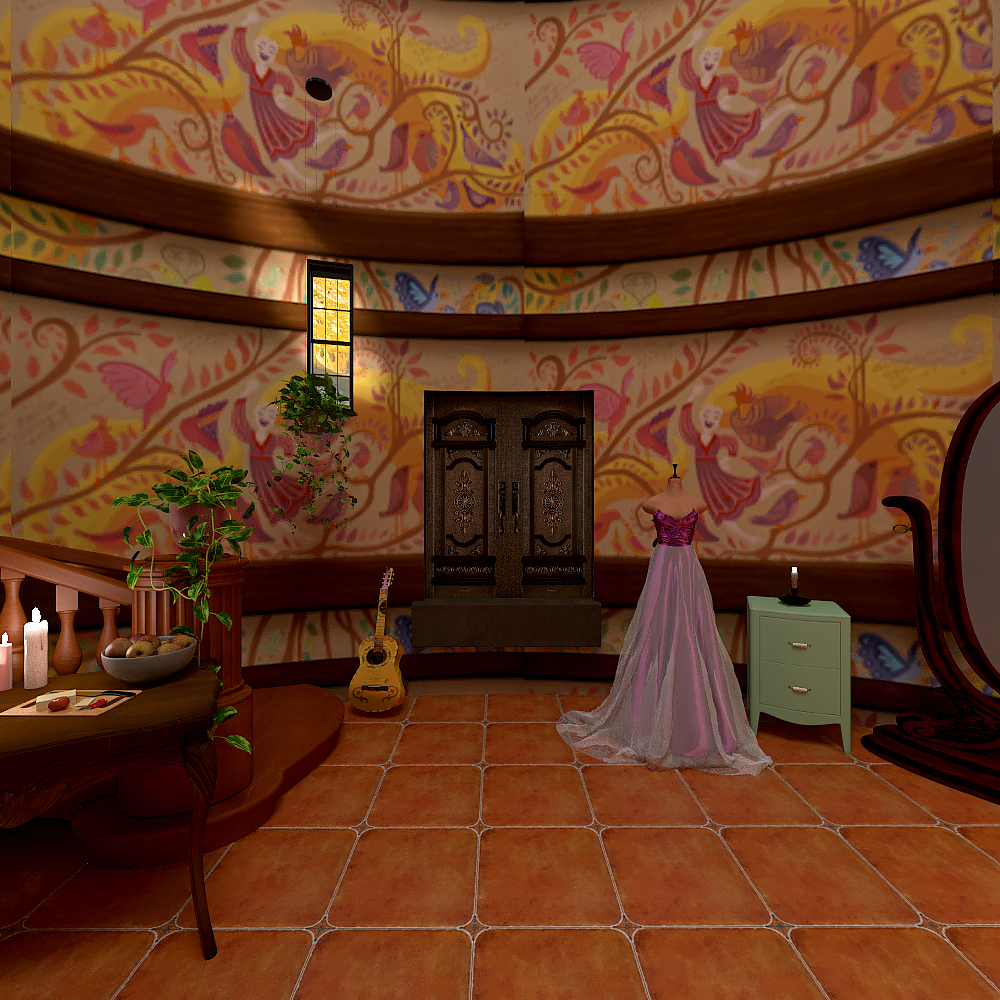 Rapunzel's Tower 3d design renderings