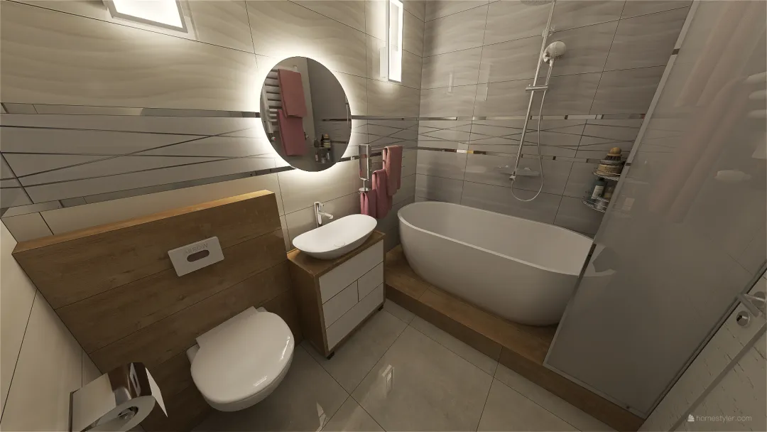 kalahari kuchnia nowa, ciemne meble łazienka 3d design renderings