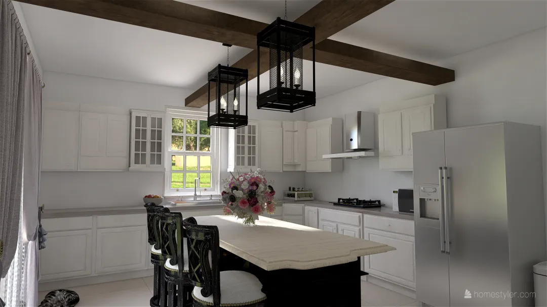 Mock Tudor Kitchen 3d design renderings