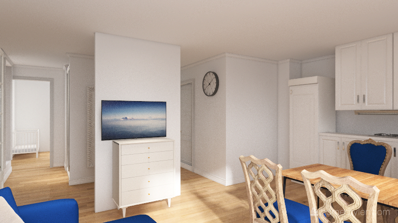tv w salonie 3d design renderings