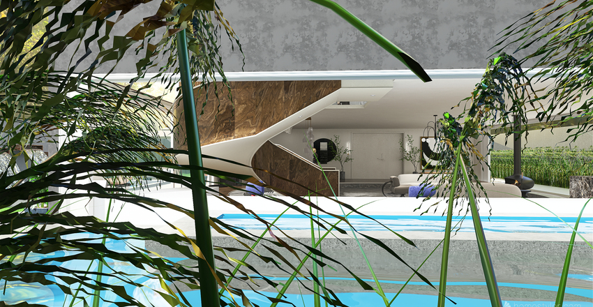 Unplug villa Interior Design Render
