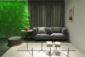 Green Livingroom Design Rendering