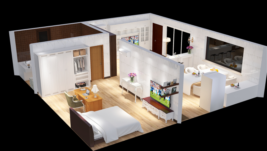 small house 130 3d design picture 104.01