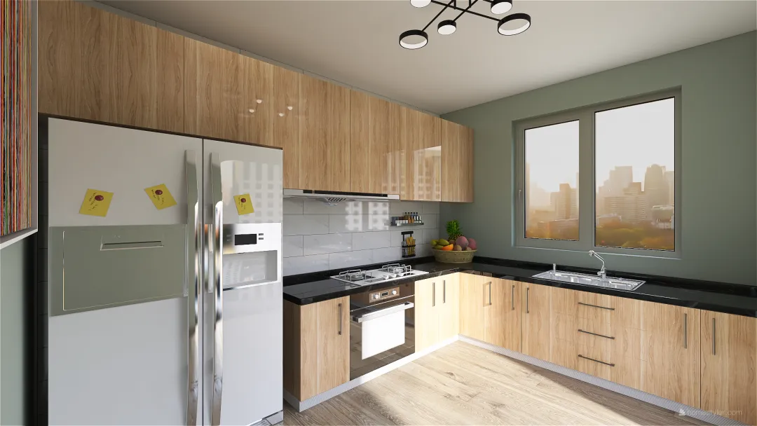 Small Kitchen 3d design renderings