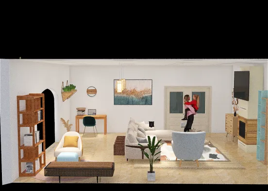 Living room- Jennifer Design Rendering