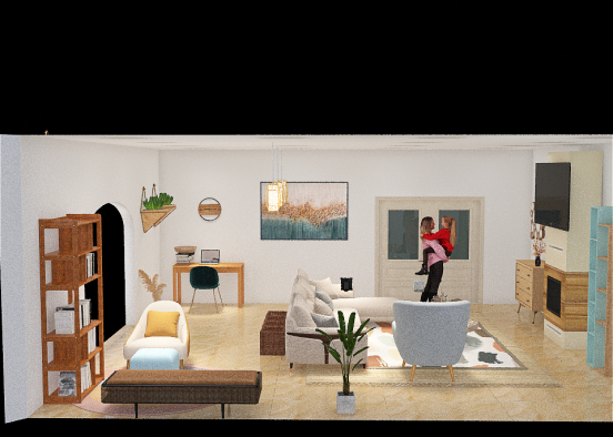 Living room- Jennifer Design Rendering
