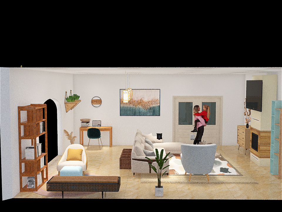 Living room- Jennifer 3d design renderings