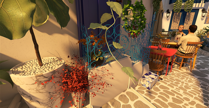 Greece as I dream Interior Design Render