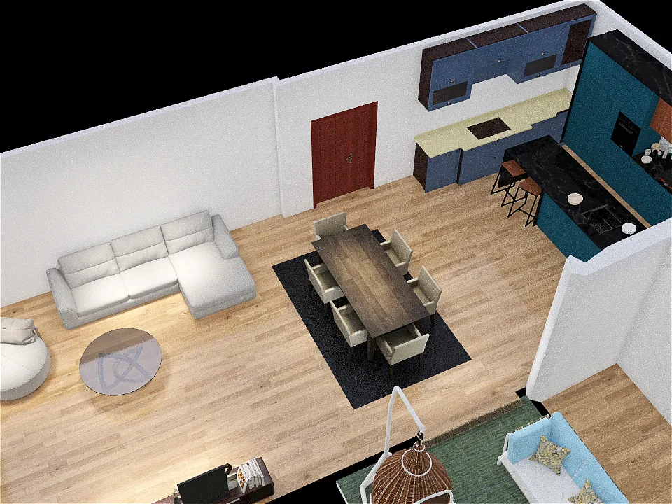 Square Home 3d design renderings