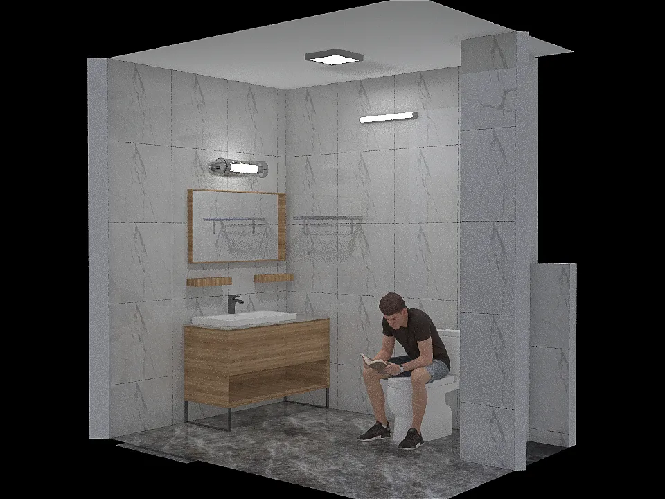 Bathroom Option 3 3d design renderings