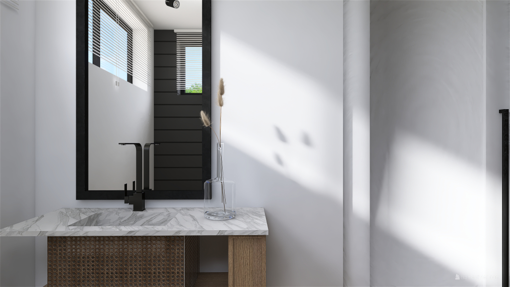 Farmhouse B Bathroom 3d design renderings
