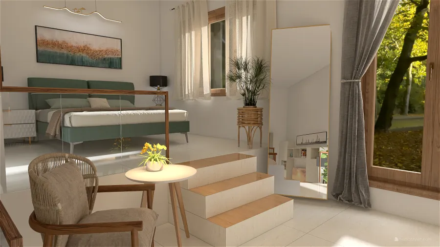 Open space apartment 3d design renderings