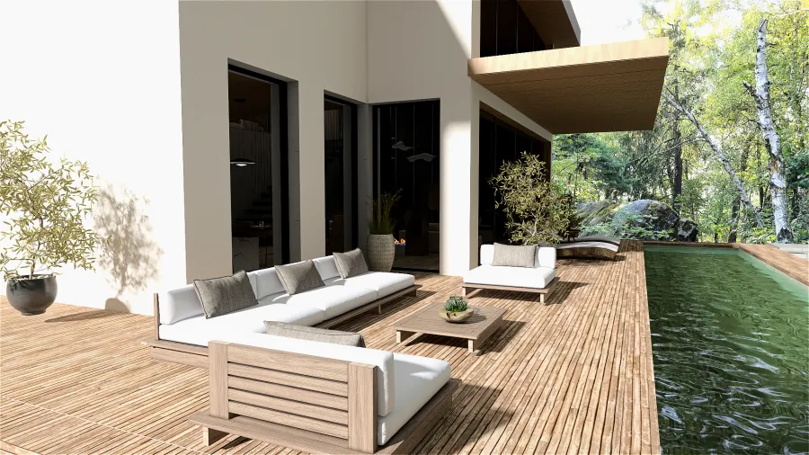 StyleOther Contemporary Loft en el bosque EarthyTones WoodTones ColorScemeOther Beige 3d design renderings