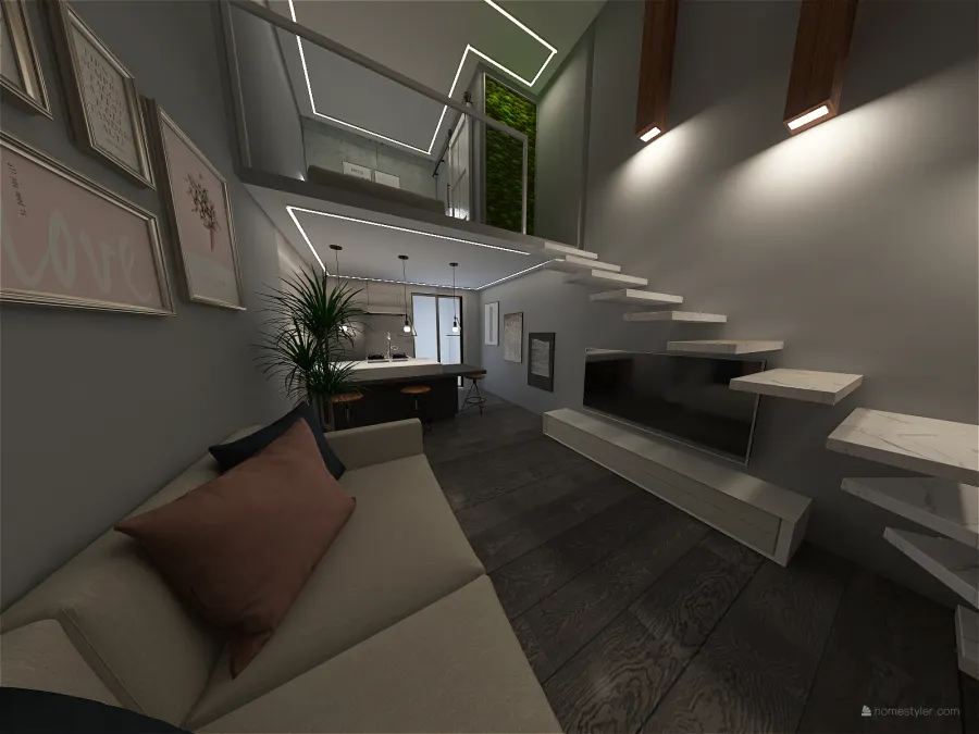 duplex pequeno 3d design renderings