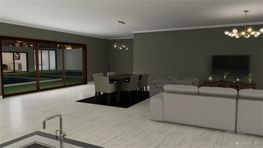 House 4 bedrooms 3d design renderings