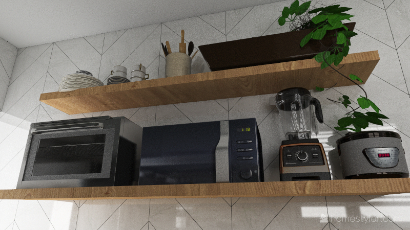 Nova Cozinha do AP 201 - Conquista Lagoa - Bl 3 3d design renderings