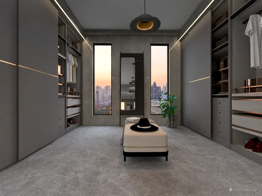 Modern StyleOther ColorScemeOther Grey Bedroom 3d design renderings