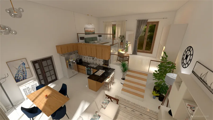 Open space apartment 3d design renderings