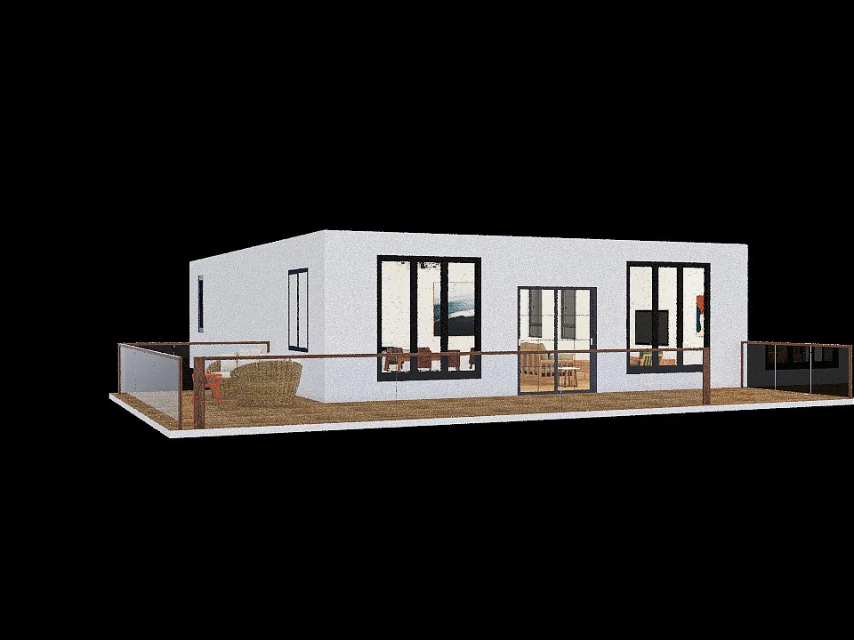 Lake cottage 3d design renderings