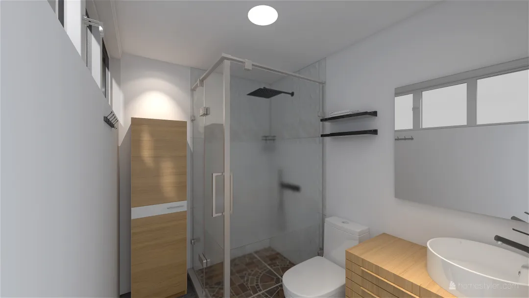 Baño principal Xola 3d design renderings