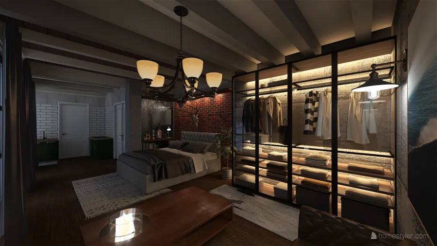 Quarto de Hotel na Neve 3d design renderings