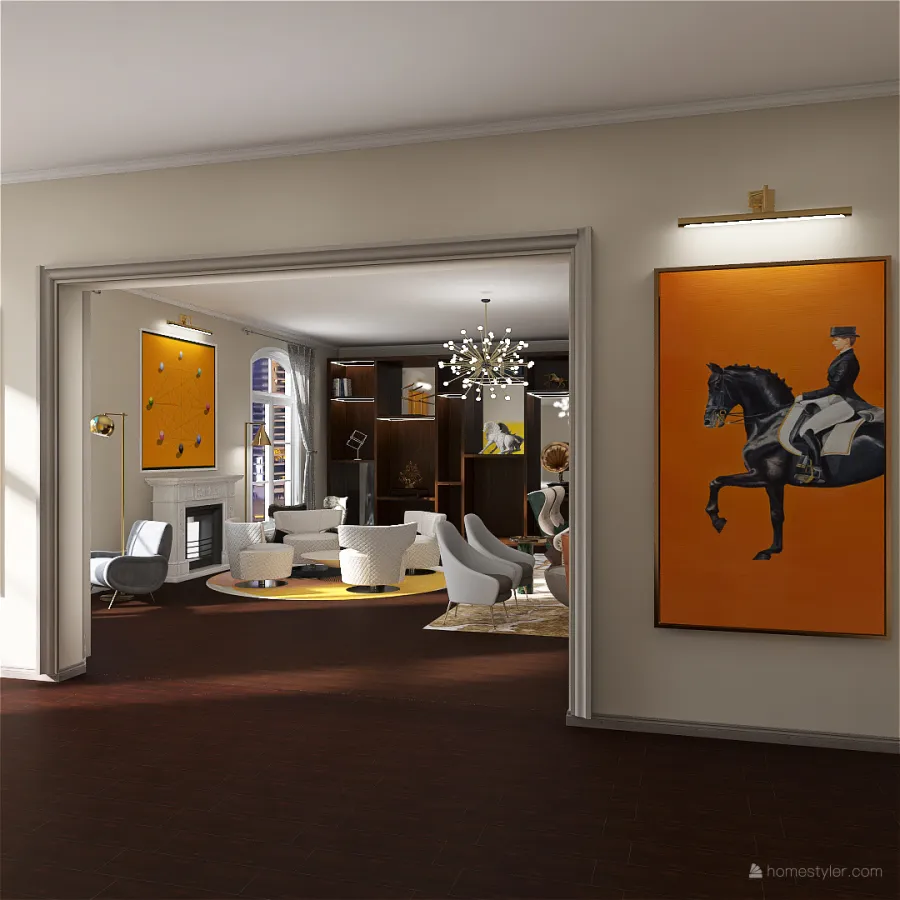 Member's Lounge 3d design renderings