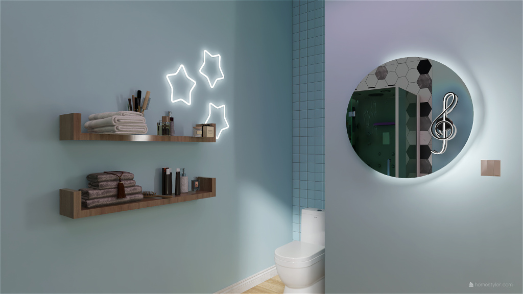 Makeover of a Bathroom 3d design renderings