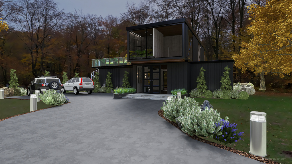 Industrial Super Container Home Black WarmTones ColorScemeOther 3d design renderings