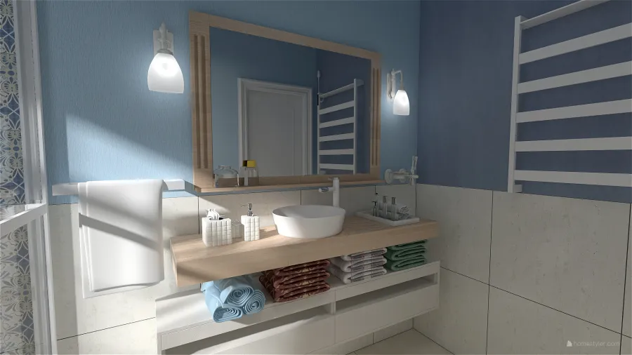 bagno in camera 3d design renderings