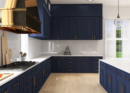 Navy Blue themed home Design Rendering