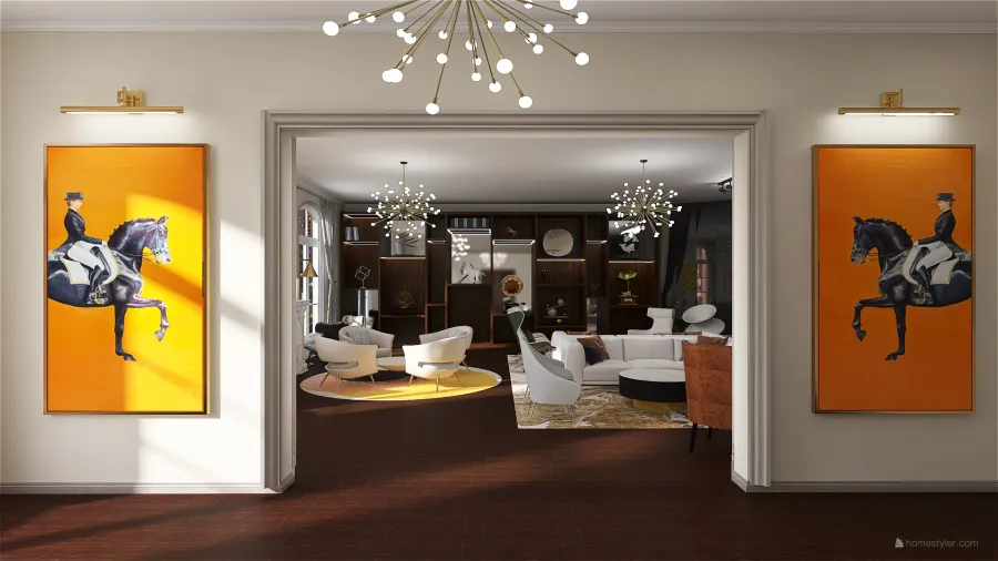 Member's Lounge 3d design renderings