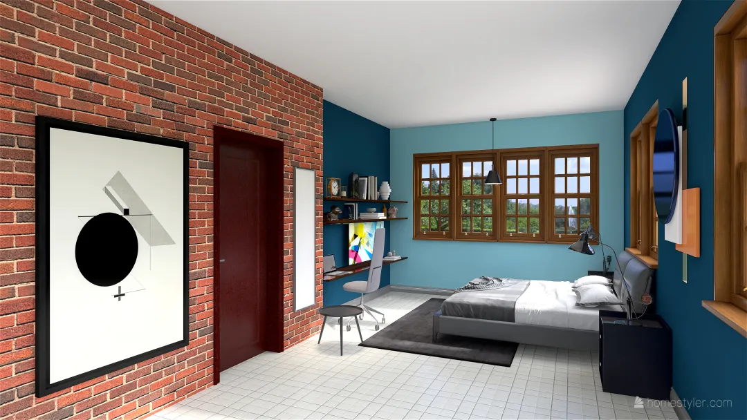 Proyecto Dormitorio Johan 3d design renderings
