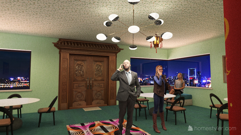 travelers lounge 3d design renderings