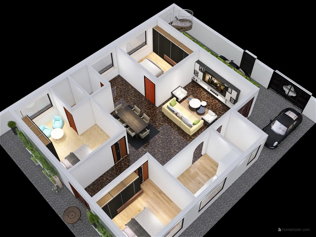 warangal house floor plan 3d design renderings