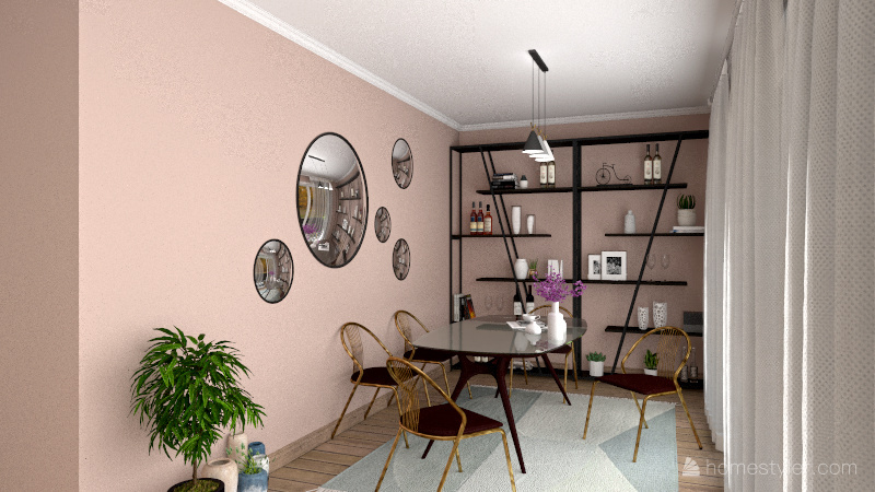 Living Room and dining room 3d design renderings