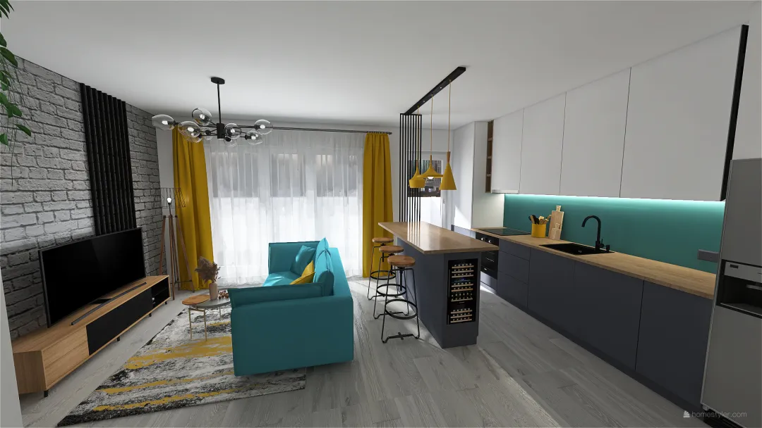 Apartament Iulia 3d design renderings