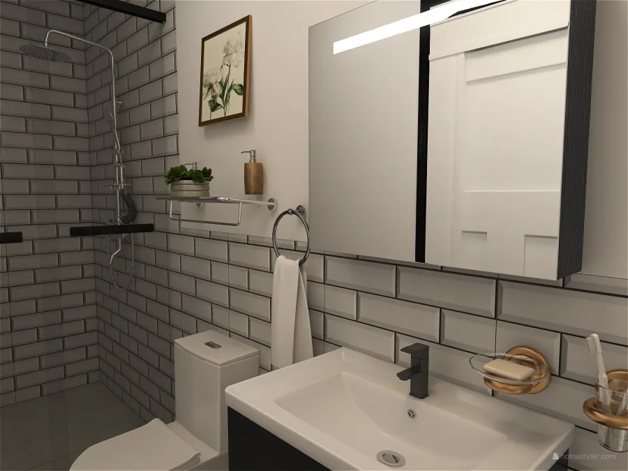 Bathroom 1B 3d design renderings
