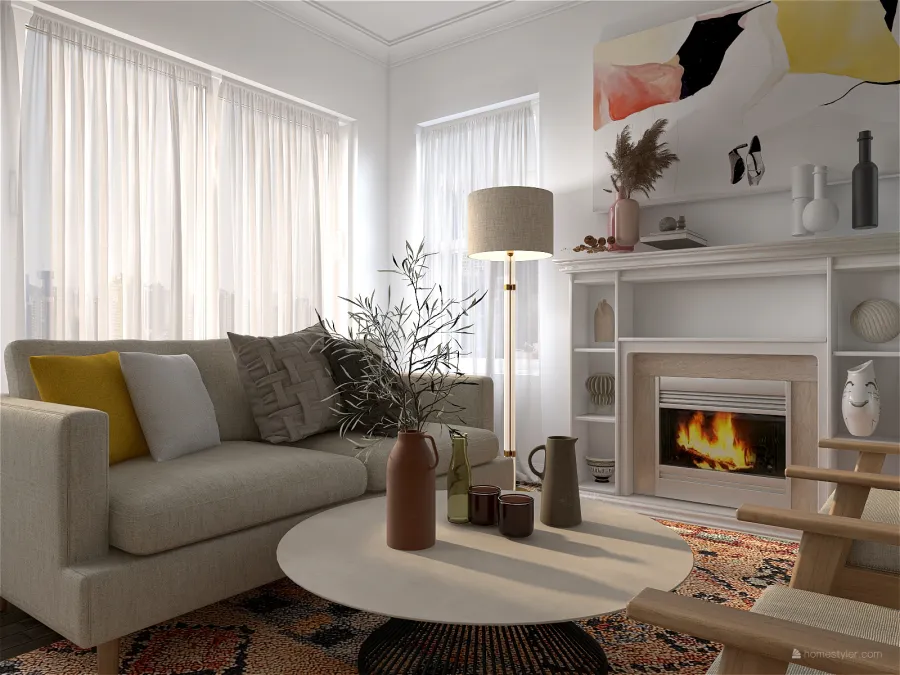Jo's Living room 3d design renderings