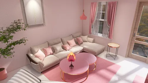 Pink Living Room Wonderland