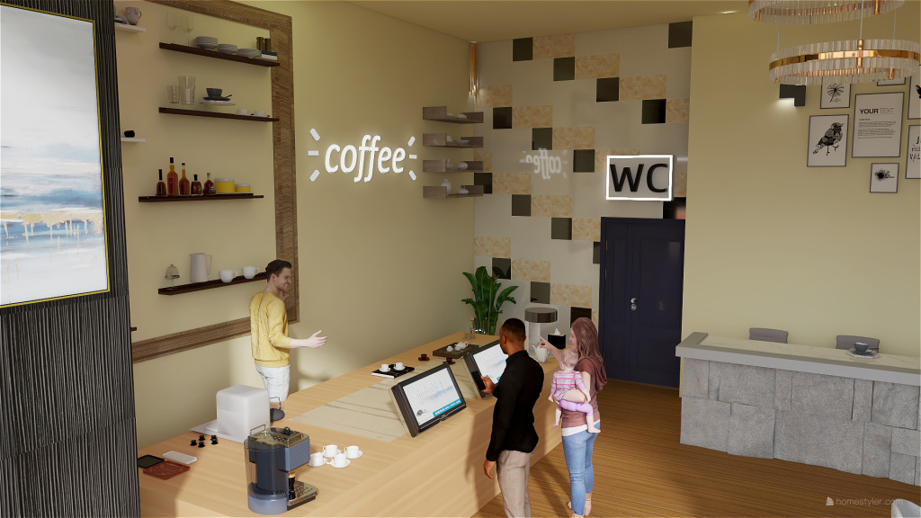 Coffee Time - Coffee Shop 3d design renderings