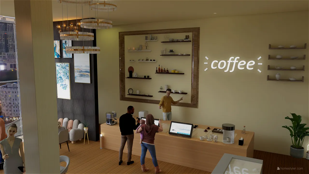 Coffee Time - Coffee Shop 3d design renderings