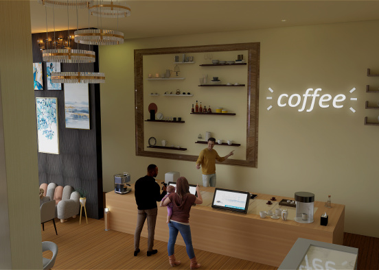 Coffee Time - Coffee Shop Design Rendering