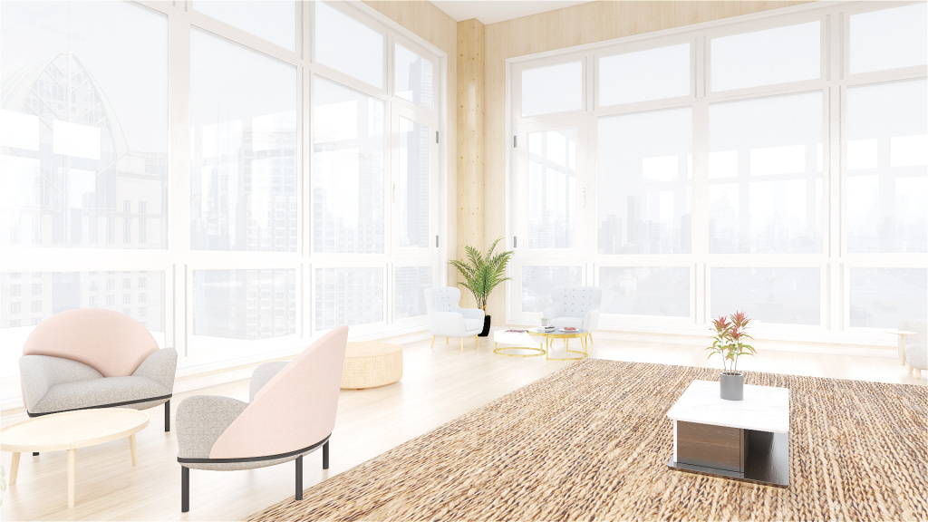 Sunroom & Rec Room 3d design renderings