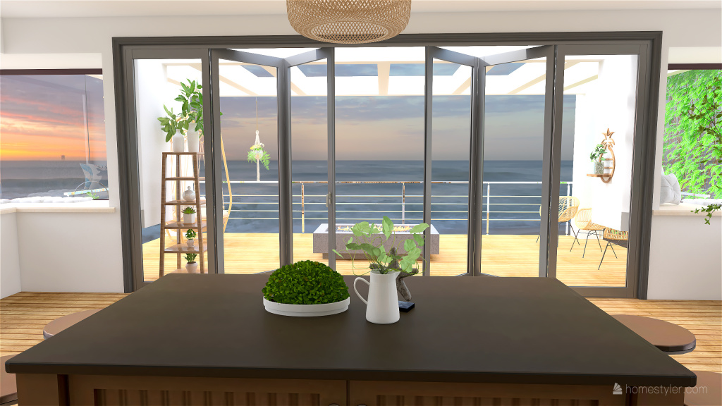 Costal Kitchen 3d design renderings