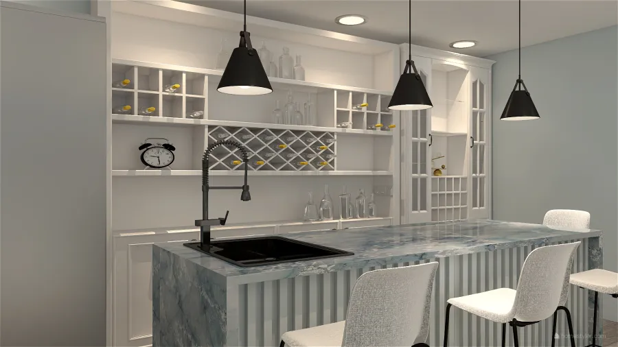 Bar/Lounge 3d design renderings